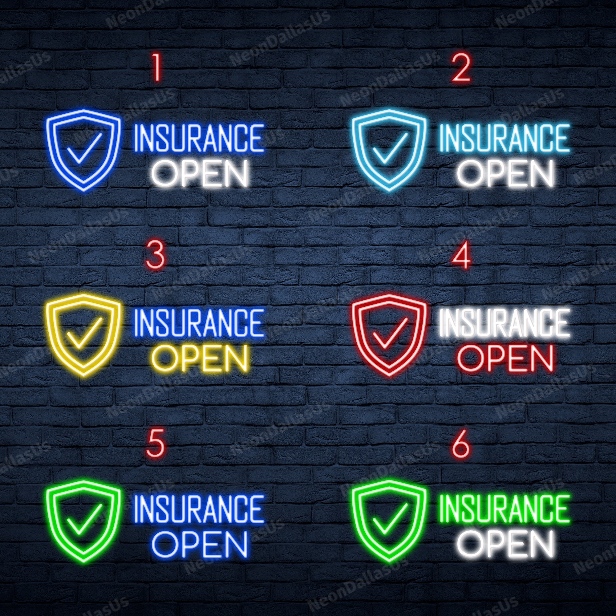 Insurance Open Sign Insurance Sign Insurance Services Shop Decors LED ...