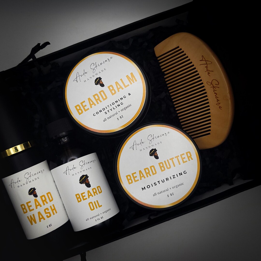 Organic Beard Care Set - Handmade With Essential Oils and Plant-based ...