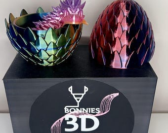 articulated crystal dragons 3d printed (18 inch) with optional egg