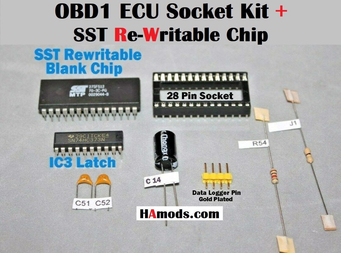 OBD1 ECU Full Socket KIT SST Rewritable Chip OBD1 P28, P30, P61, P91