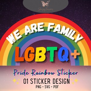 Rainbow Svg, Pride Svg, Gay Pride Svg, We are Family LGBTQ Stickers, lgbt cite svg, Téléchargement numérique,