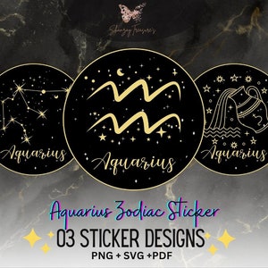 Verseau signe Svg, Bundle de signe du zodiaque, astrologie Svg, Constellation SVG, Bundle du zodiaque, Verseau SVG, étoiles Svg.