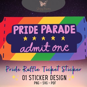 Pride Svg, Ticket de tombola, Gay Pride svg, Pride Parade, LGBT svg, arc-en-ciel svg, Gay svg, Fichier numérique,
