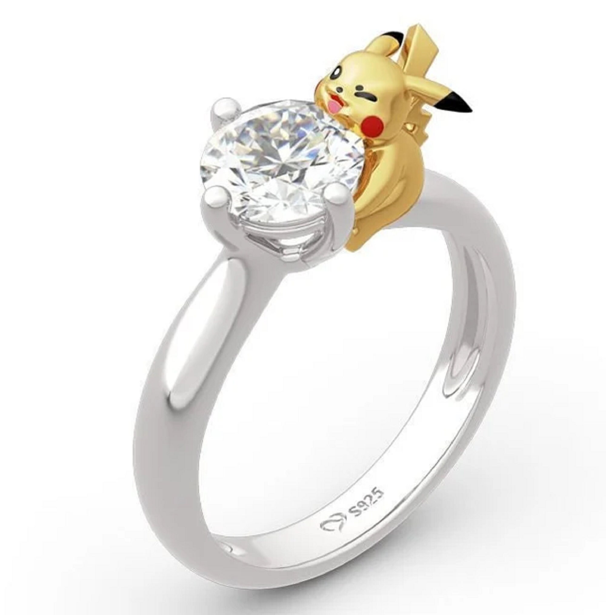 Pikachu Ring-Pokémon Ring 925 Sterling Silver Ring Anime - Etsy Canada