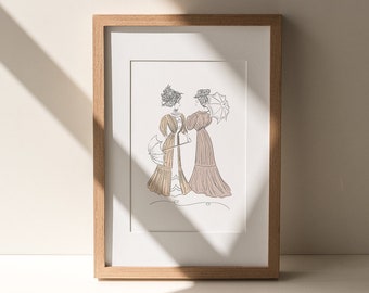 French Vintage Fashion, Paris Print, Parisian Decor, Downloadable Prints, Minimalistic Art Prints, Printable Wall Art, Digital Download Art