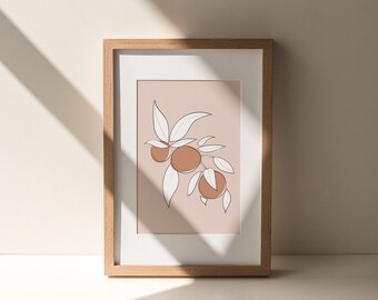 Kitchen Printable Wall Art, Fruit Prints, Oranges Wall Art, Fruit Market Print, Botanical Print, Kitchen Art Print, Downloadable Prints