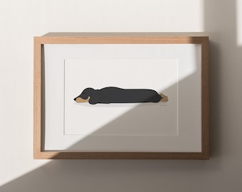 Dachshund Print, Dachshund Art Print, Dackel, Downloadable Prints, Minimalistic Art Prints, Printable Wall Art, Sausage Dog Digital Prints