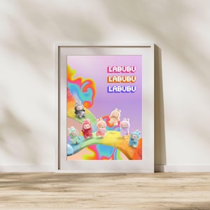 Labubu Art Print | Labubu Character Poster Printable | Pop Mart Labubu Wall Art | Limited edition Labubu artwork | Colorful Labubu Print Art