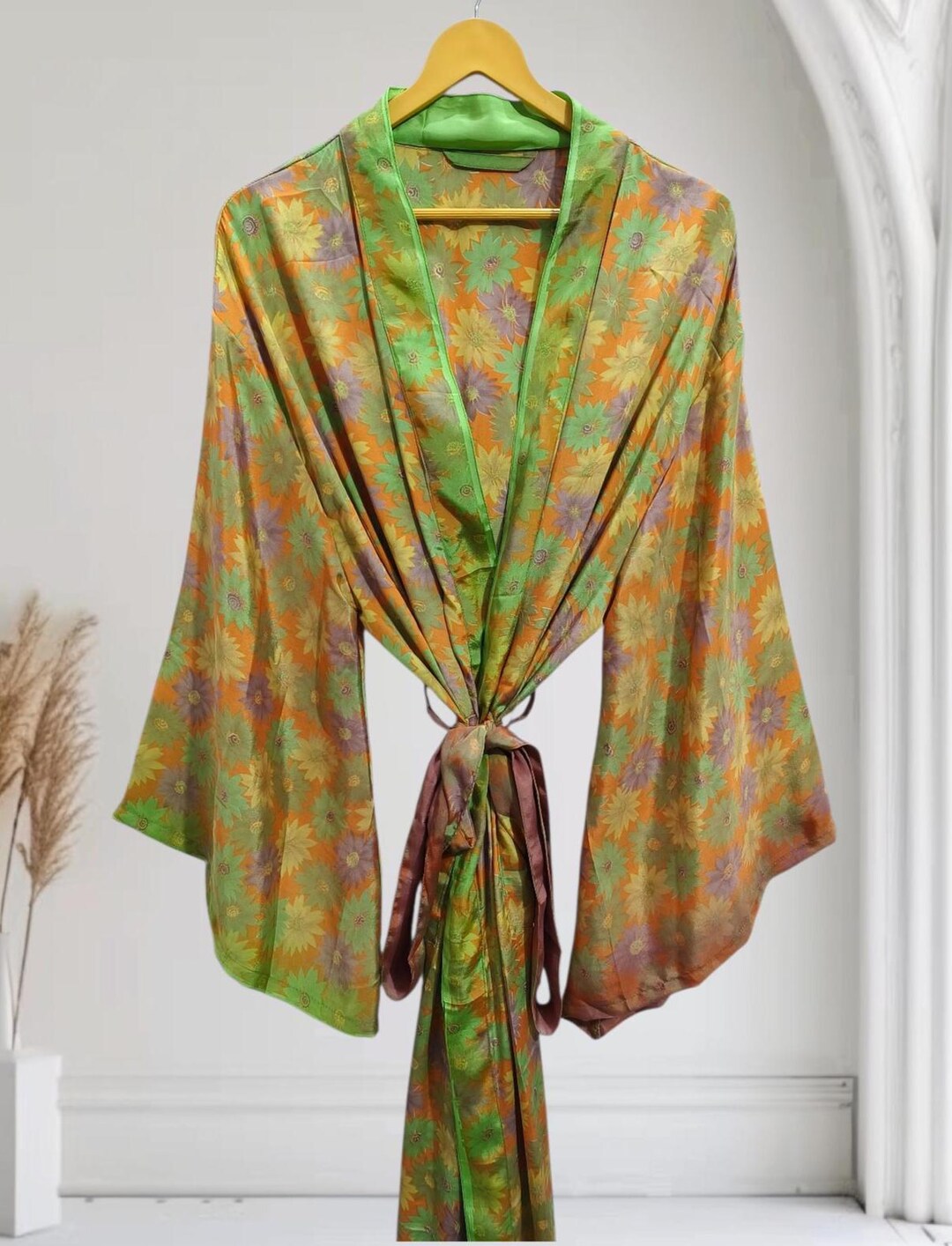 Sari Robe Bell Sleeves Sari Robe Bridal Gown Maternity Gown Gift Robe Beach Party ...
