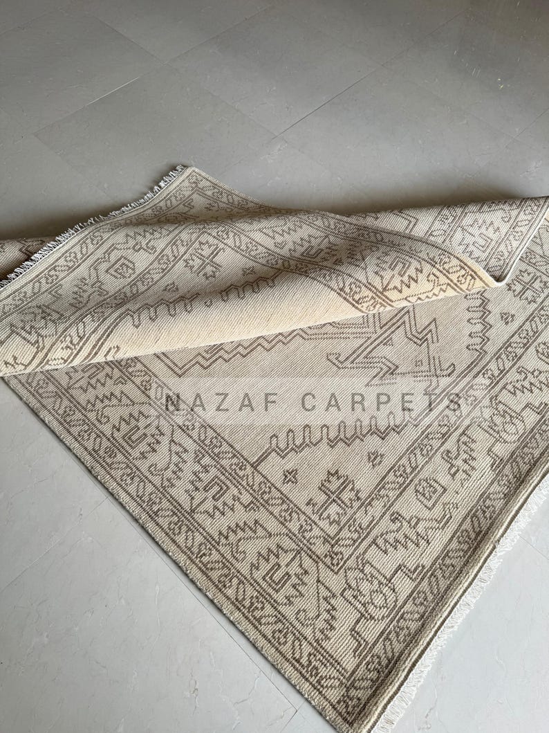 9x12 Turkish rug, 9x12 handmade rug, 8x10 area rug, neutral living room, living room rug, bedroom rug, oversize oushak rug, 8x10 oushak rug, large carpet rug, floral indoor rug
