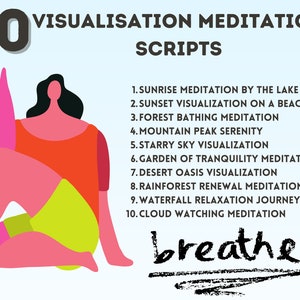 50 Guided Meditation Script Bundle: Mindfulness, Visualisation (PDF) - Etsy