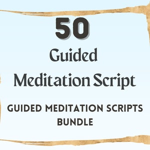 50 Guided Meditation Scripts Bundle: Chakra, Yoga Nidra, Kids (Digital Download)