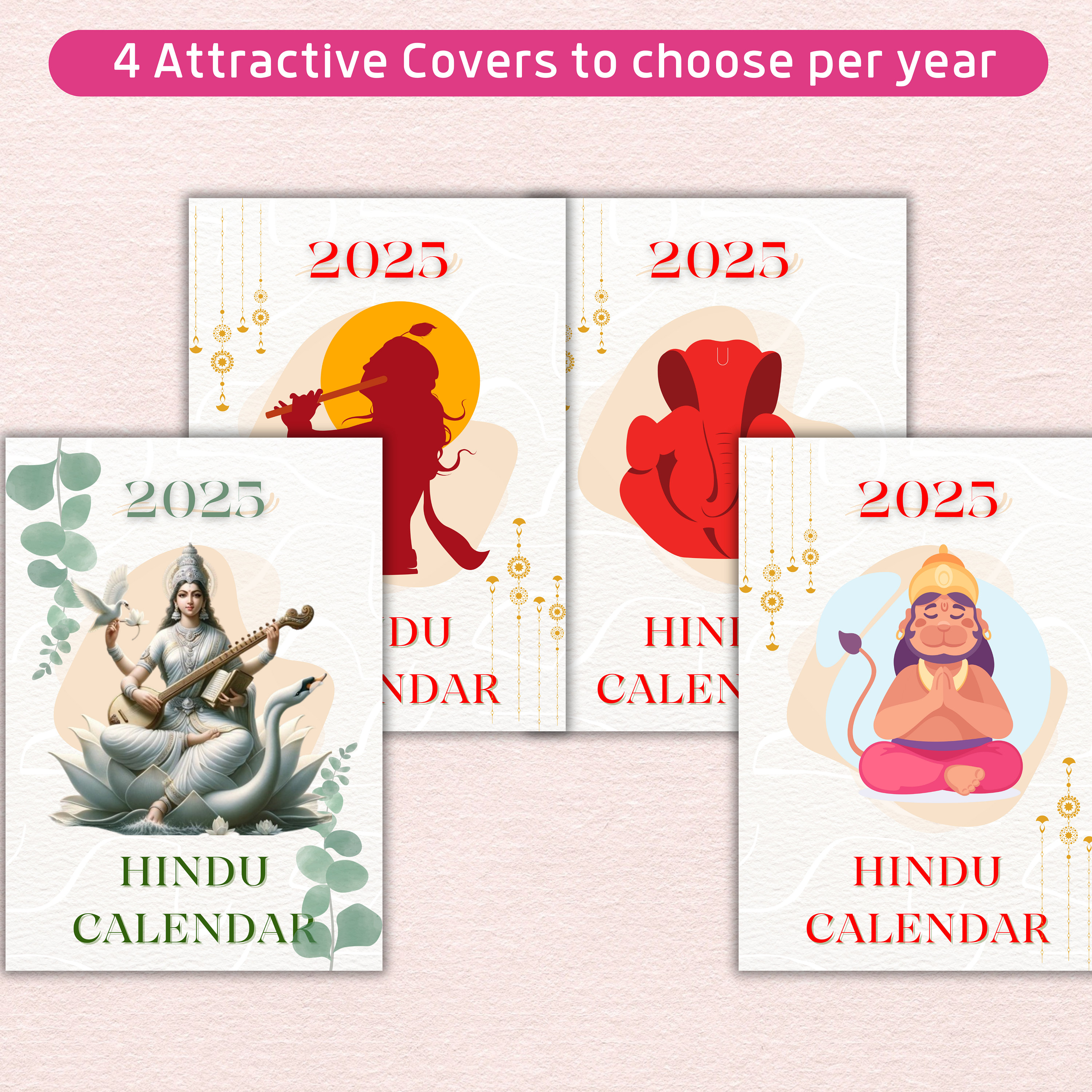 2025 Hindu Calendar With All Hindu Festival Dates, Lunar Phases, Lunar