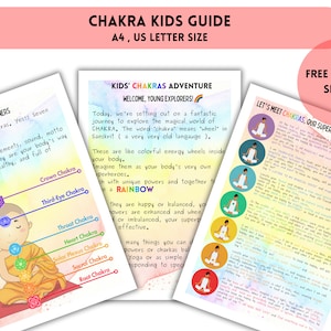 Chakragids voor kinderen | Cheatsheet Chakra voor kinderen | Chakra-kaartenset voor kinderen | Kleurplaat | Kinderactiviteit | Digitale download