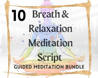 Breath Meditation Script Bundle: Guided Mindfulness (Digital Download PDF)