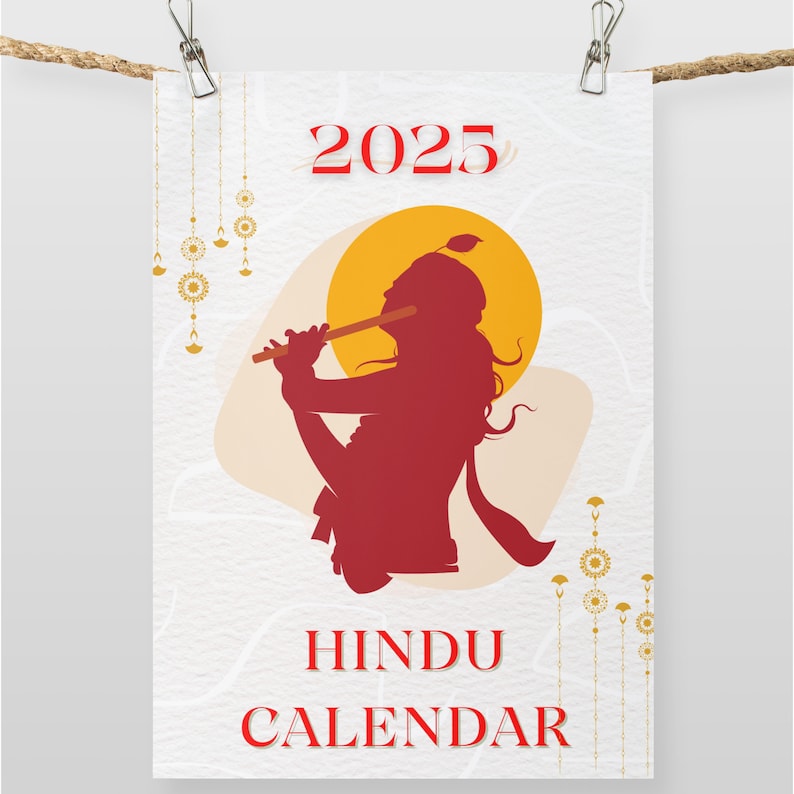 2025 Hindu Calendar With All Hindu Festival Dates, Lunar Phases, Lunar