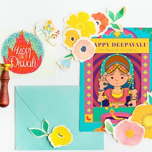 Diwali Greeting Card, Diwali Gifts, Diwali decoration, Envelope and Liner, Diwali Cards, Diwali Postcard, Happy Diwali, Diwali 2023