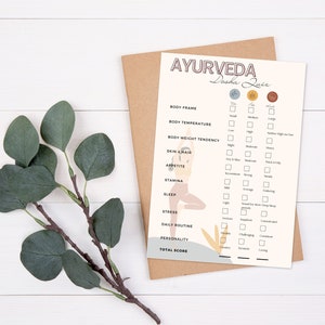 Cuestionario sobre los doshas del Ayurveda: mejore su salud y bienestar, versión imprimible para profesionales y profesores del Ayurveda, descarga digital