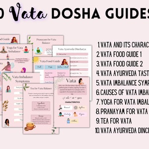 Ayurveda Vata Dosha Posters worksheet and Book inserts, Vata Dosha Guides, Alternative Medicine, Ayurveda Art Print, Ayurveda Gifts,Ayurveda
