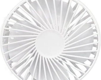 Temas White Portable Handheld 21 cm USB Fan | Mini Fan Hand Held Quiet Rechargeable Hand Fans | Desk Fan Battery Operated 3 Speed Small Fan