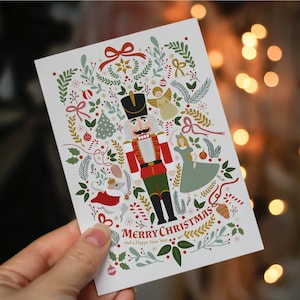 Christmas Card Printable, Nutcracker Christmas Card, Printable Card, Greeting Card, Digital Christmas Card, Digital Print, Merry Christmas image 5