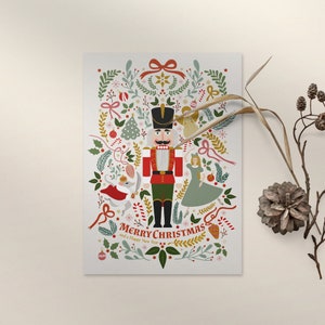 Christmas Card Printable, Nutcracker Christmas Card, Printable Card, Greeting Card, Digital Christmas Card, Digital Print, Merry Christmas image 3