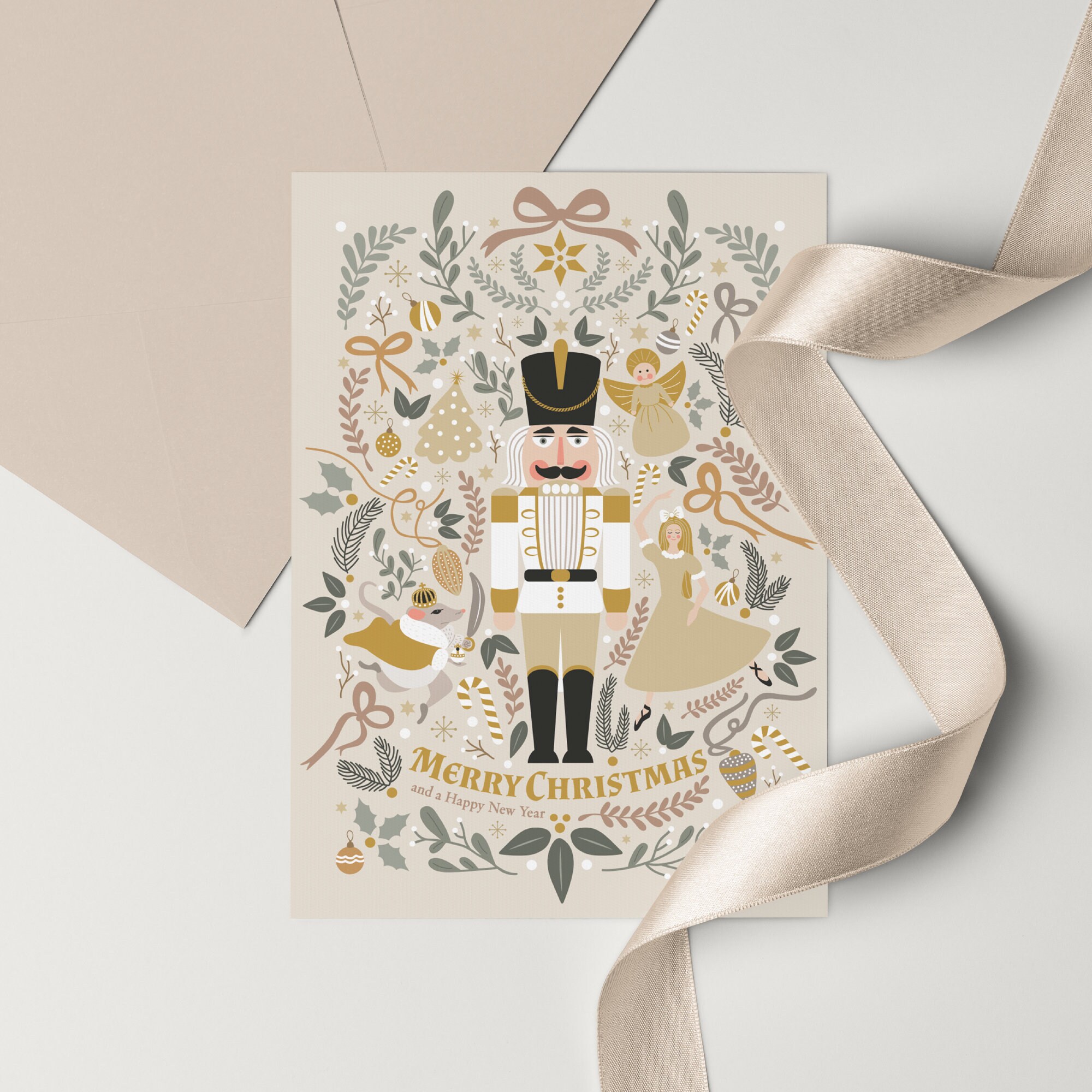 Christmas Card Printable, Nutcracker Christmas Card, Printable Card ...