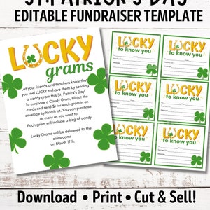 Bewerkbare inzamelingsactie voor St. Patricks Day-flyer | Inzamelingsactie Lucky Grams voor school | PTA aftakas | Gelukkig je te kennen