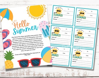 Bewerkbare zomergrammen | Sjabloon folder voor schoolinzamelingsactie (digitale download)