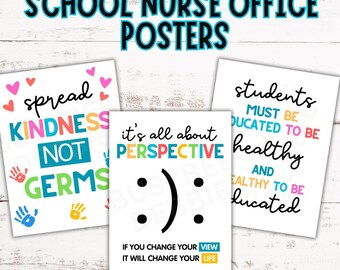 School Nurse Health Office Printable I School Nurse Poster | Instant Download, Elementary, High School | Classroom Wall Art