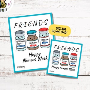 Amies infirmières | Étiquettes-cadeau d'infirmière d'amis | Humour drôle d'infirmière autorisée, soins infirmiers, urgences, soins intensifs, psychiatre, infirmière pédiatrique | Semaine des infirmières et infirmiers | Gâteries pour collègues infirmières