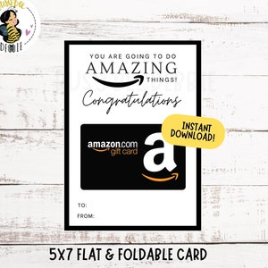 Titular de la tarjeta de regalo de Amazon / Tarjeta de titular de la tarjeta de regalo de graduación / Tarjeta de felicitación / Nueva carrera / Titular de la tarjeta de regalo imprimible