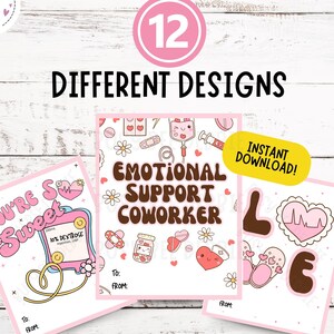 Funny Medical Cards for Valentine&#39;s Day for Nurses, Student Nurse, Employees, Staff, Coworkers, Work Besties | Nurse Pun Gift Tags