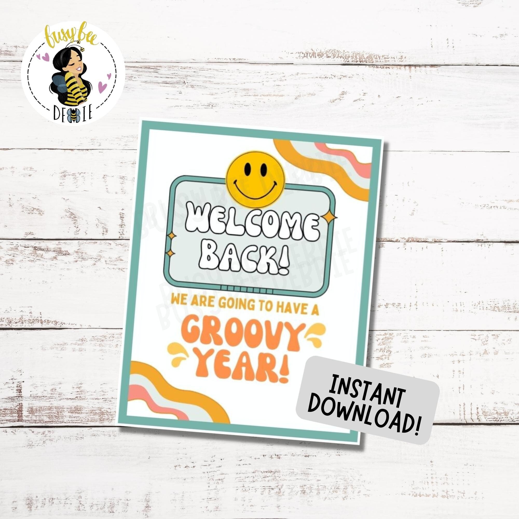 Back to School Welcome Tags Printable Retro Theme Tags Etsy Back to School Welcome Tags Printable Retro Theme Tags Etsy