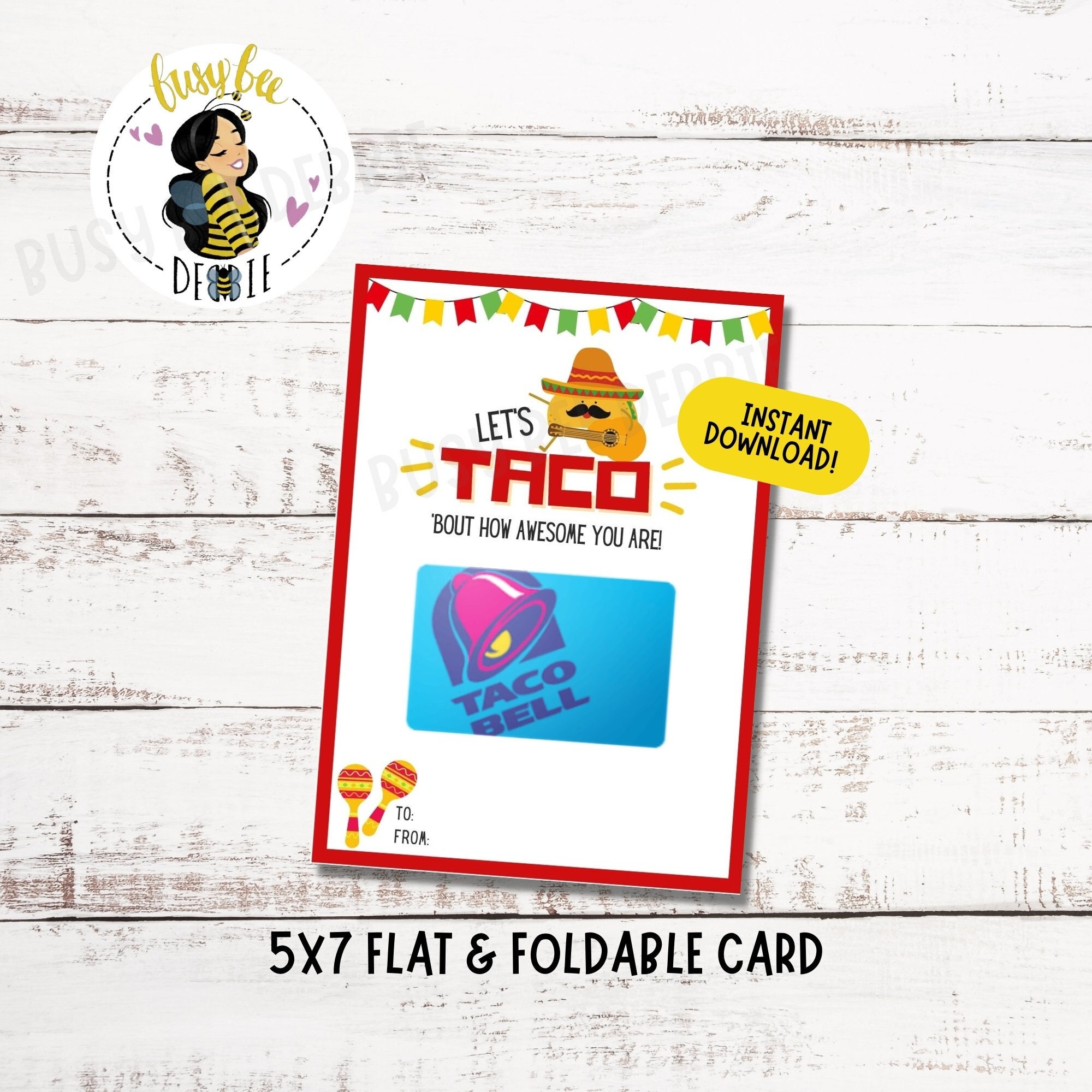 Printable Let's TACO 'bout How Awesome You Are! Gift Card Holder for Taco  Bell, Chipotle | Appreciation Gifts for Staff, Teachers, Nurses - Etsy, image size:2000x2000
