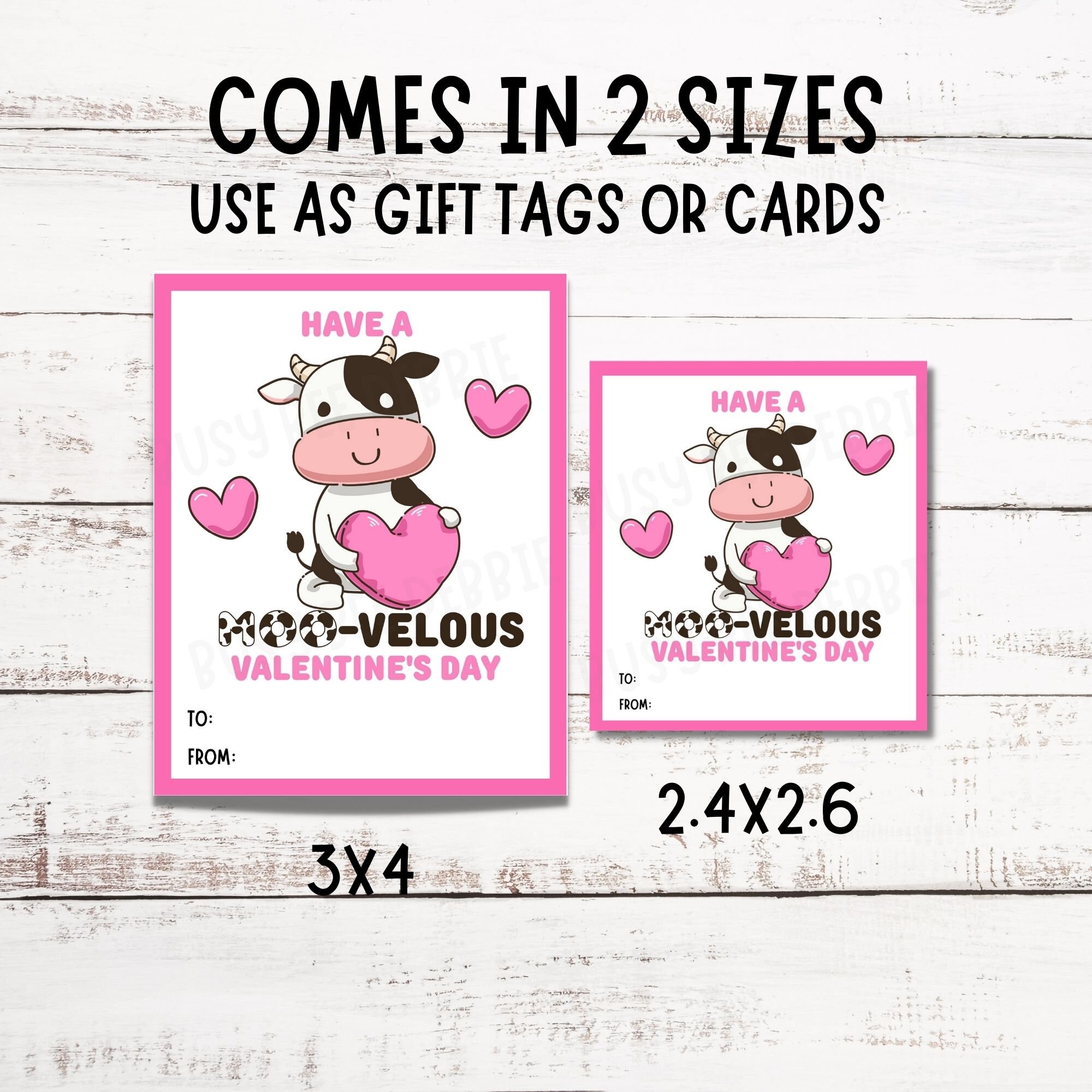 Cute Cow Valentine's Day Cards | Printable Cow Valentine Gift Tags ...