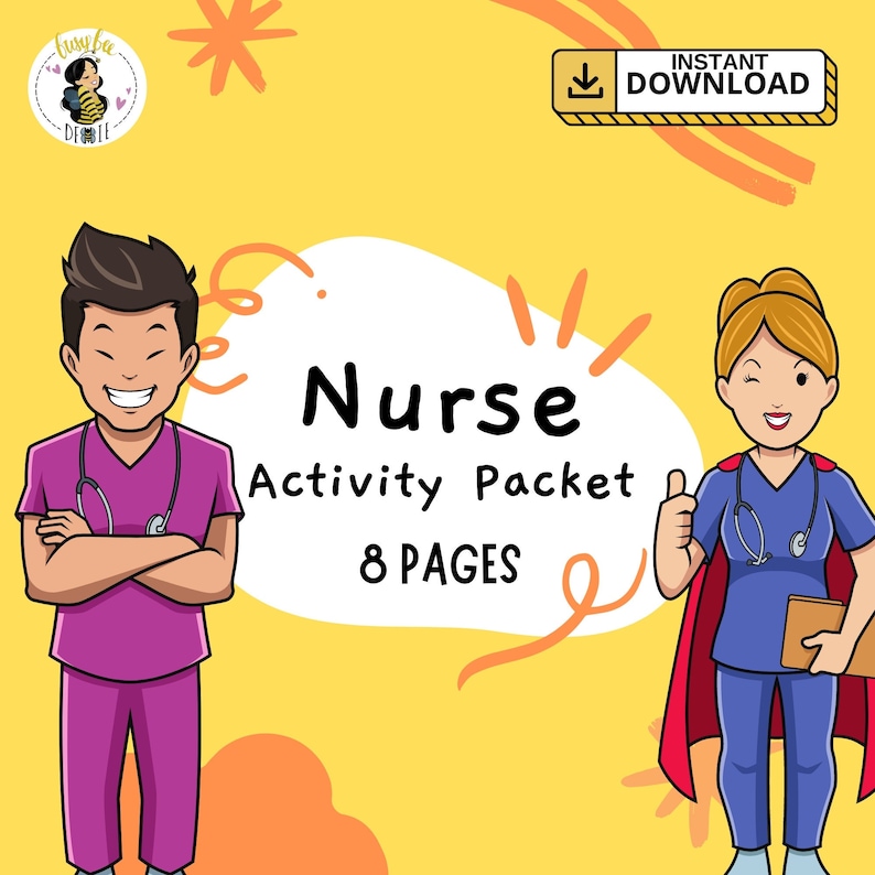Printable Nurse Activity Packet and Worksheets Nurse - Etsy