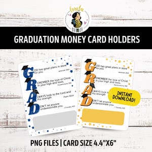 Titulaire de la carte-cadeau en argent pour l'obtention du diplôme | Cadeau lycée, collège | Cadeau chrétien de remise des diplômes | Verset biblique pour diplômé | Promotion 2025