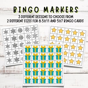 Printable Christmas Bingo Cards 40 Bingo Cards and Markers Holiday ...