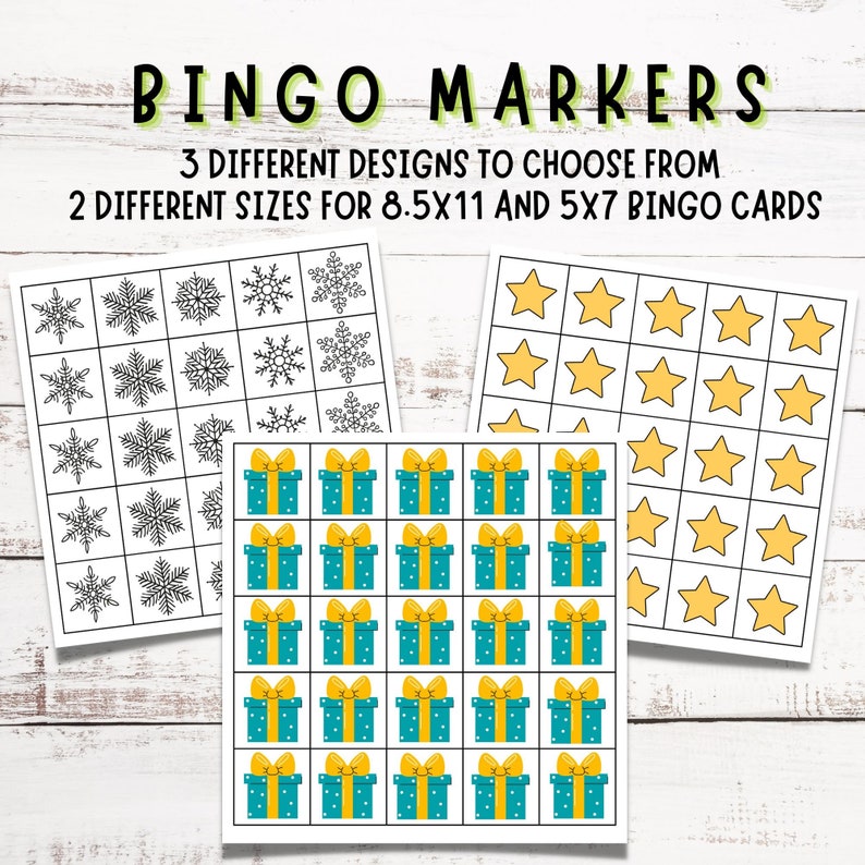 Printable Christmas Bingo Cards 40 Bingo Cards and Markers Etsy