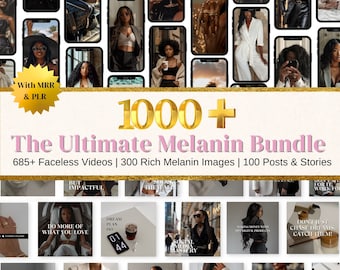 MELANIN Digital Marketing Black Girl Faceless Reels Private Label Rights Master Resell Rights Instagram Template Social Media Digital Guide