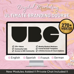 Ultimate Branding Course UBC w/ Master Resell Rights Digital Marketing Passive Income MRR Online Course In English/French/Spanish/German