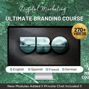 UBC Ultimate Branding Course w/ Master Resell Rights Digital Product Faceless Marketing MRR Online Course In English/French/Spanish/German