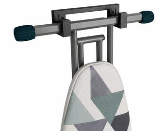 Wall Mounted Ironing Board Holder & Iron Storage Rack, Laundry Room | Easy Storage Solution