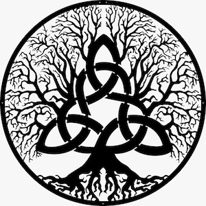 Tree of Life Metal Wall Art Celtic Family Roots Garden Decor Housewarming Gift Sign image 1