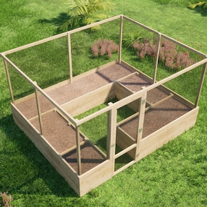 DIY Raised Garden Bed Plans: 12x10 Walk-In Deer Fence (PDF)
