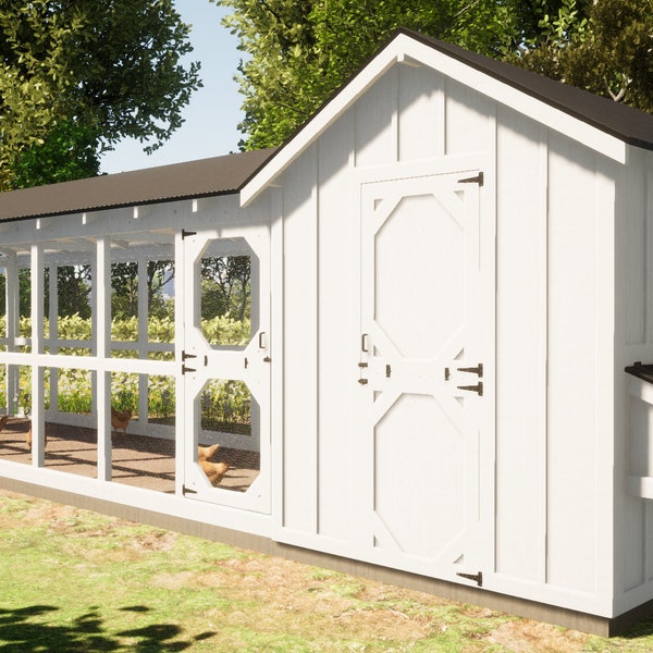 Chicken Coop 24 Chickens Etsy