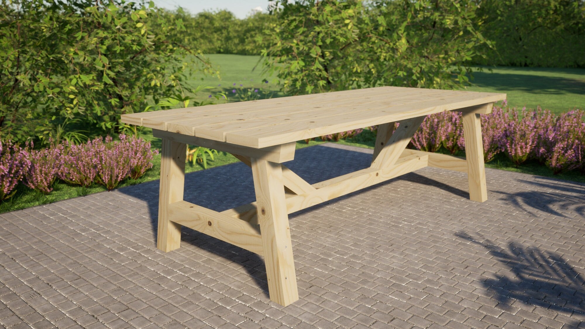 Farm Table Plans 96x39 in DIY Outdoor Table Plans Etsy