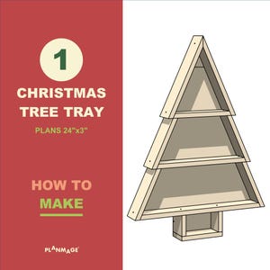 Piani per vassoio per albero di Natale in legno 24 x 3 pollici - Download PDF fai da te