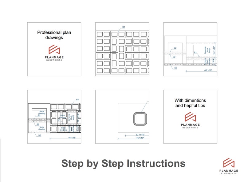 Outdoor Fireplace Plans 4x8 Ft - PDF DIY Blueprint - Etsy
